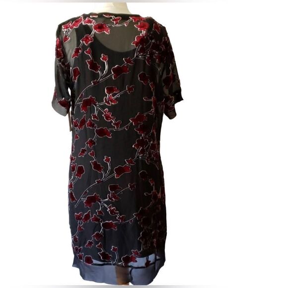 NWT superfoxx red & black mesh overlay dress - Picture 2 of 3